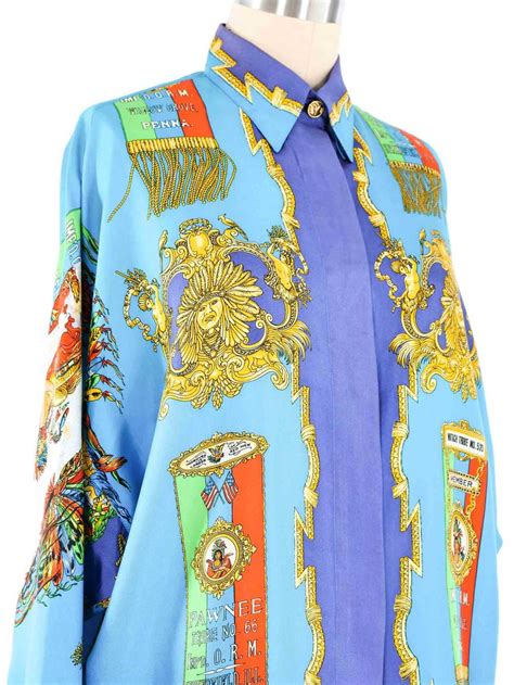 versace hawaiian print|GIANNI VERSACE ISTANTE silk shirt Hawaii print size 38 from .